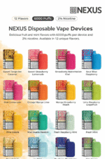 NEXUS disposable vape flavor variety